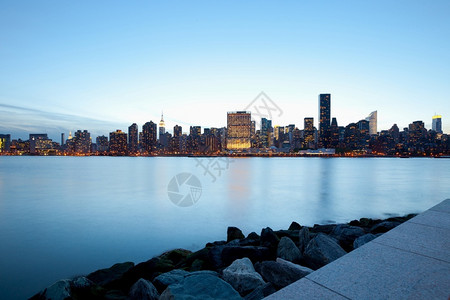 旅行默里接触美国纽约州市曼哈顿中城大楼天线市中心高清图片素材