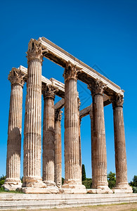 经典的希腊雅奥林匹安宙斯圣殿结构体命令图片