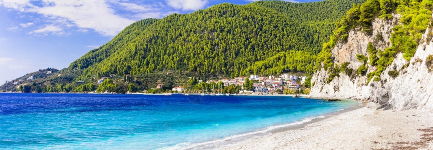 希腊Skopelos岛最佳海滩希腊Sporades妈景观著名的图片