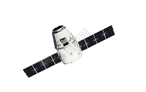 提供者美航空天局器宇宙飞船由美国航天局提供的这张图像元件空间飞行器在白色背景和剪切路径上被孤立设计图片