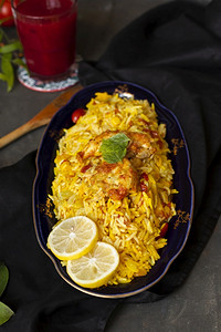 美食高分辨率照片鸡米饭煮印地安风格优质照片高品晚餐解析度图片