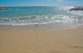 热带沙滩海浪风景图片