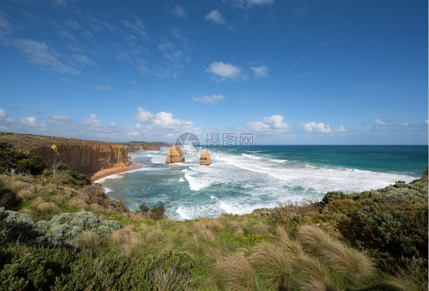 自然澳大利亚维多州坎贝尔港公园大洋路旁的十二个使徒12者冲浪港口图片