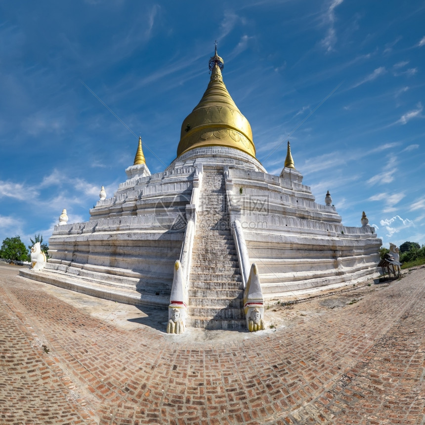 景观传统的神圣缅甸旅行的风景和目地四幅图象全景7月1日至63缅甸布希拉米TourimagePanorama图片