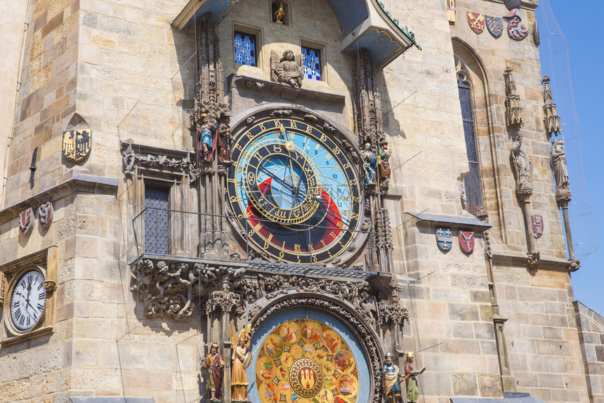 古老的象征地标捷克布拉格市捷克老城著名的墙钟和艺术杰作2019年4月日图片