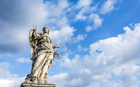 贝尔尼尼的天使文化雕像高清图片