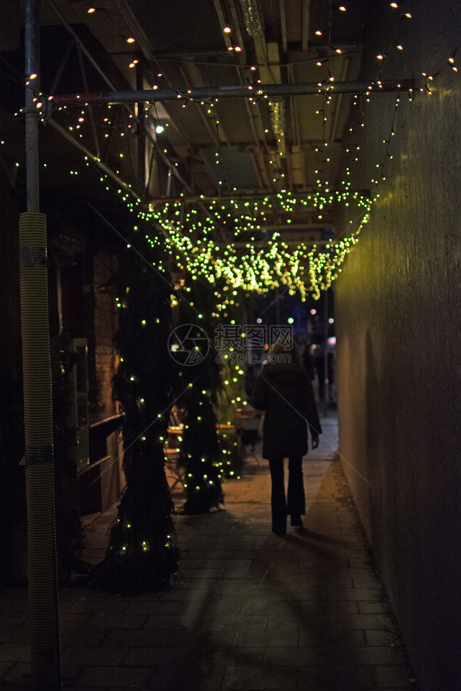 12月瑞典斯德哥尔摩冬季灯光和的抽象喜剧城市观12月十二欧洲建造图片