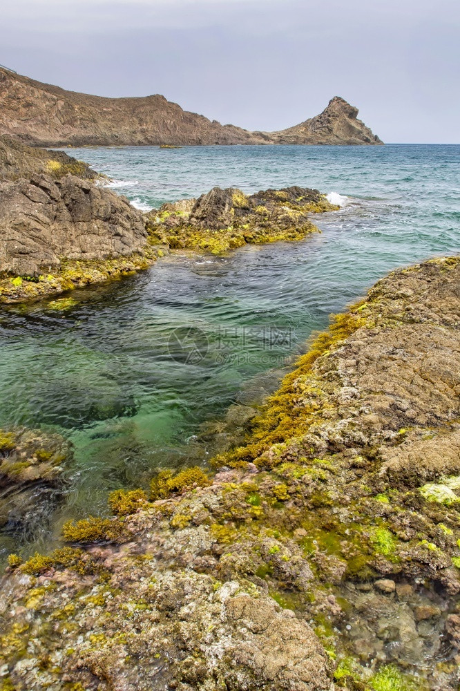 旅游环境拉西雷纳斯珊瑚礁美人鱼加塔尼贾尔自然公园角生物圈保护区阿尔梅里亚安达卢西班牙欧洲水图片