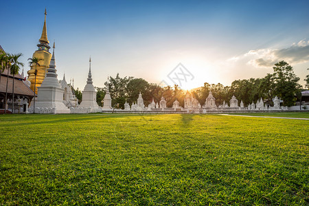 佛塔艺术WatSuanDok是泰国北部清迈的佛教寺庙传统的图片