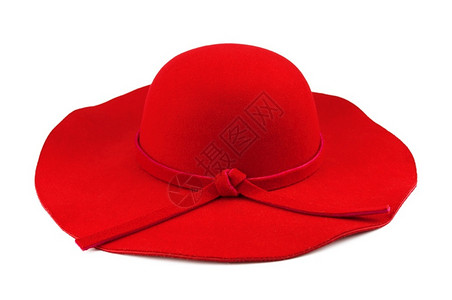 淑女帽白种背景孤立的特级女红帽子或大色夏假草帽其剪切路径优雅女红帽子春天保护淑女背景