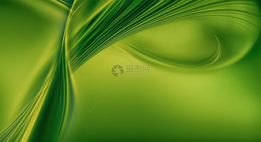 绿色设计背景摘要有平滑的宽线条闪亮液体深图片