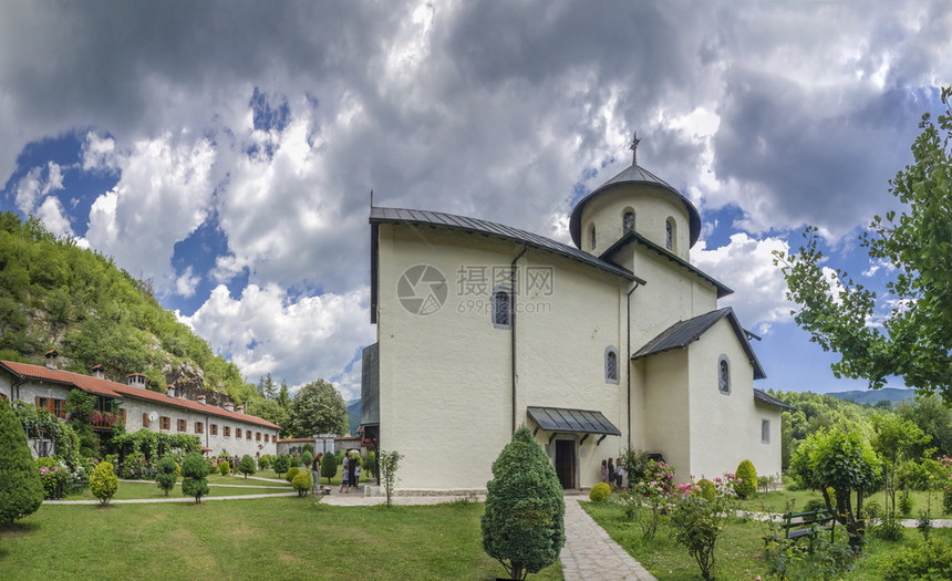 庭院黑山科拉辛071628年7月6日东正教修道院莫拉卡黑山摩拉卡修道院游客参观最受欢迎的地点之一历史访问图片