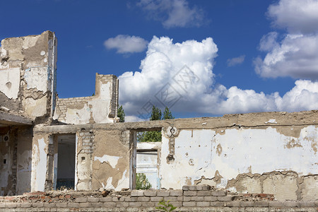 废墟现代的由于俄罗斯世界抵达乌克兰格鲁吉亚叙利境内房屋被毁悲痛和烧俄罗斯世界抵达乌克兰境内的结果具体背景图片