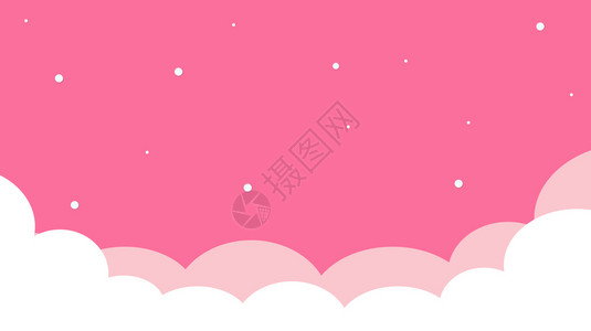 粉色染发软妹子天空婚礼卡片儿童幼园和的软梯度糊式卡通图形概念或演示文稿6103设计图片