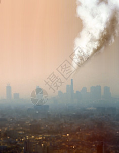 环境的气体从工厂对大空污染的看法中发现酸图片
