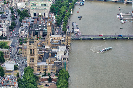 户外天威斯敏特宫泰晤士河的威斯敏特桥和西宫空中观察英国图片