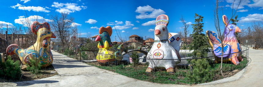 乌克兰奥德萨03219EthnoparkNewVassyuki乌克兰新瓦苏基乡村家庭娱乐区敖德萨地全家国休息生态鸟类私人的图片