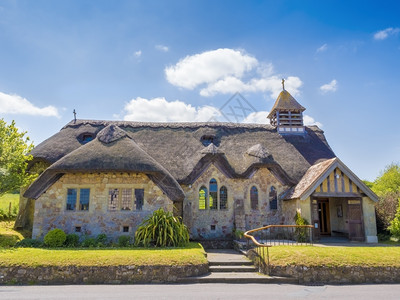 萨福克高档化外部的英国怀特岛Wight联合王国乡村的英语家庭小教堂图片