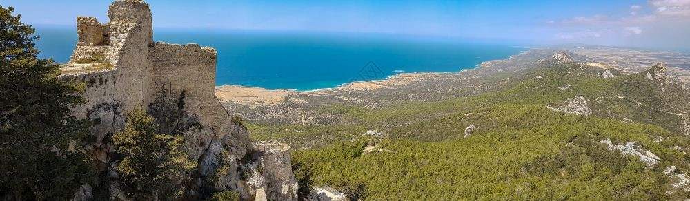 希拉里时期命令景观Kantara塞浦路斯2018年6月9日是Kantara城堡的全景Kantara城堡是塞浦路斯Ammochostos背景