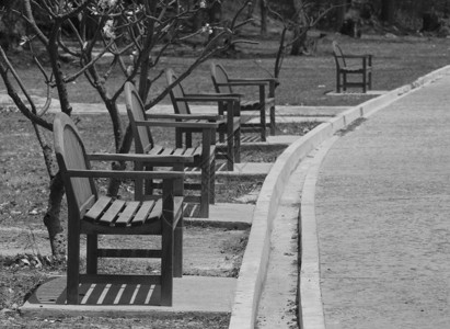 空椅子家具公园背景图片