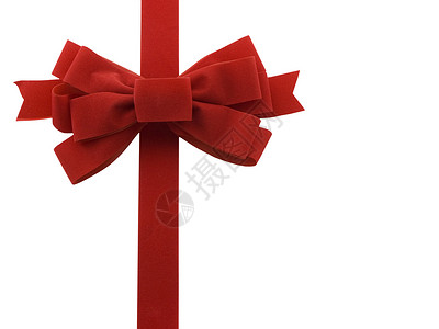 红弓丝带红色展示白色礼物背景图片