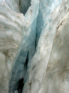 冰川融化的封闭环境蓝色白色全球气候裂缝高清图片