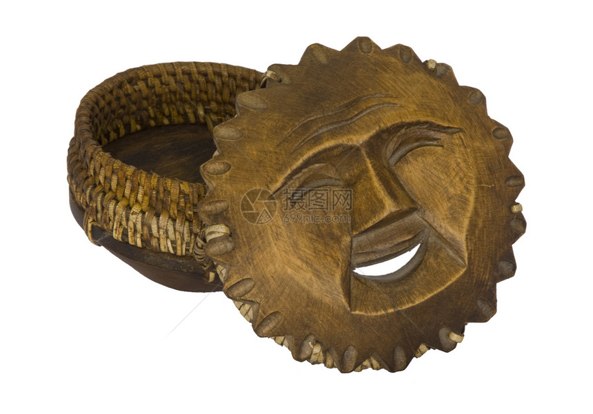传统Ifugao箱菲律宾历史微笑太阳雕刻文化遗产部落店铺工艺手工业图片