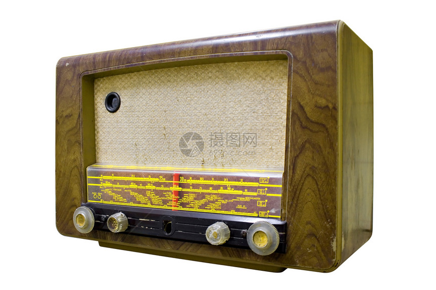 重要无线电台复兴棕色拨号胶木收音机复古古董风格图片