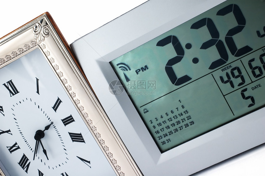 旧时与现代小时警报日程时间数字钟表时间表工具数码二手图片