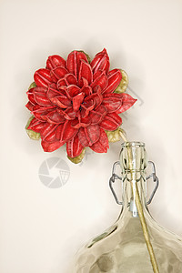 花瓶中的花朵水壶照片玻璃瓶背景图片