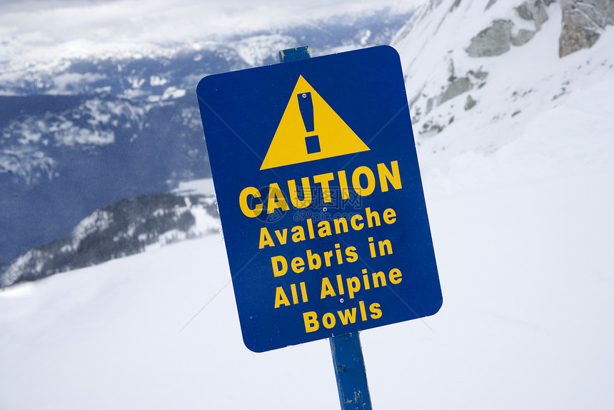 滑雪示警标志滑雪场旅行感叹号胜地风险警告雪崩碎片假期旅游图片
