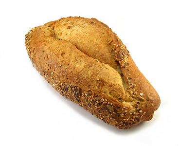 面包白色营养谷物脆皮小麦种子食物硬皮面包师芝麻背景图片