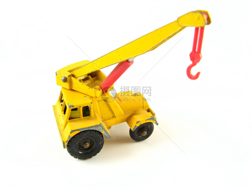移动起重卡车建造轮子金属孩子重量车辆工作公司黄色玩具图片