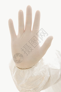 戴橡胶手套的手塑胶安全卫生乳胶一部分医疗科学家照片科学背景图片