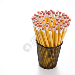 手持的铅笔工作商业用品橡皮学校黄色橡皮擦办公用品学习教育背景图片