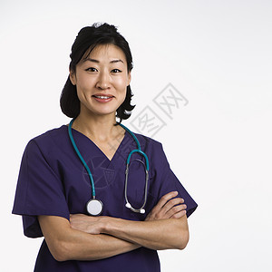 女医生护士保健工作女士眼神医疗女性职业擦洗微笑背景图片