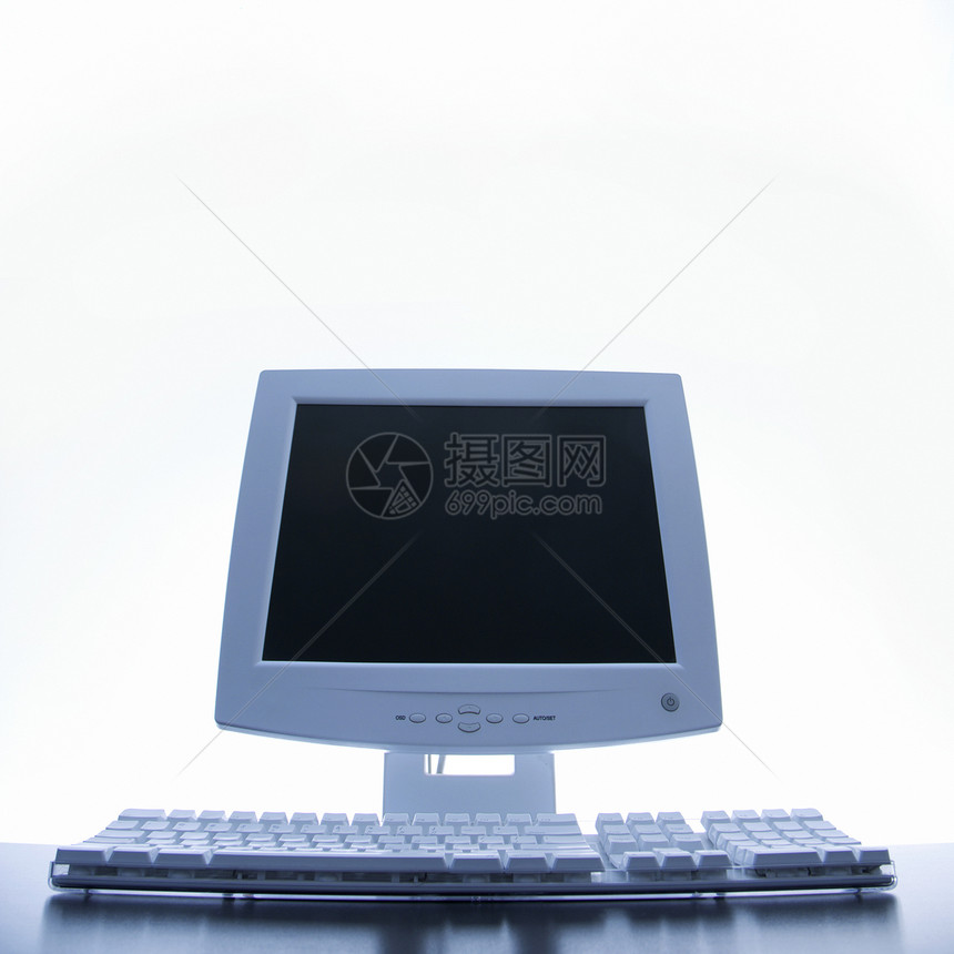 计算机监视器和键盘正方形互联网屏幕电脑显示器电脑硬件技术商业静物图片