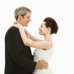 新娘和新郎舞蹈正方形夫妻丈夫婚礼跳舞婚姻妻子背景图片
