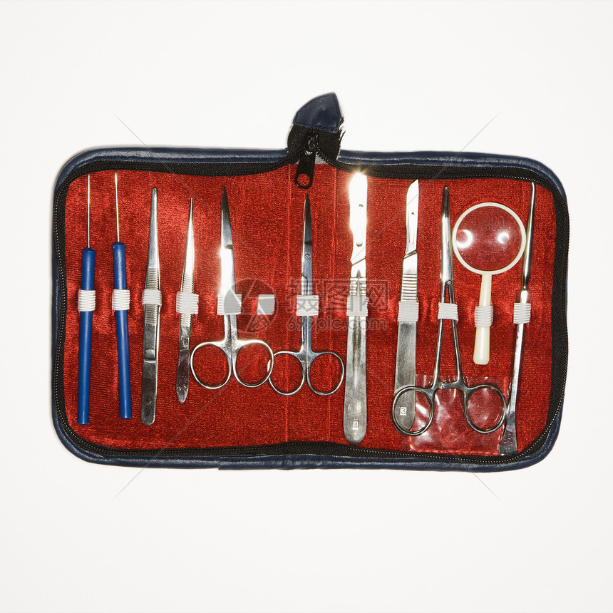 医疗包成套手术刀正方形静物工具剪刀图片