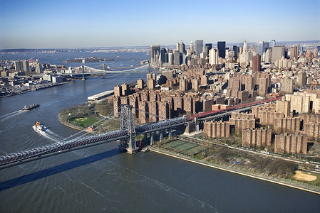 威廉斯堡大桥 纽约市背景图片