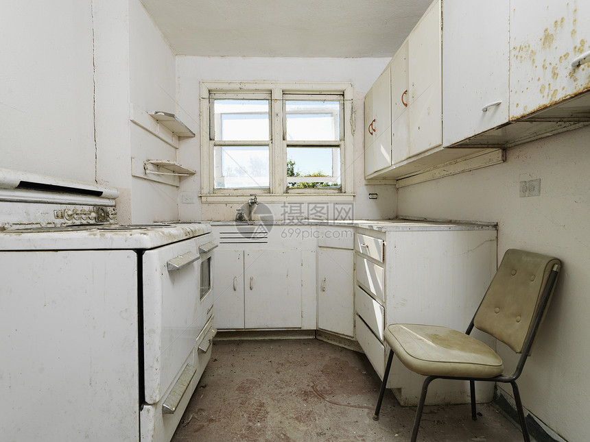 空的脏厨房水平房子住宅图片