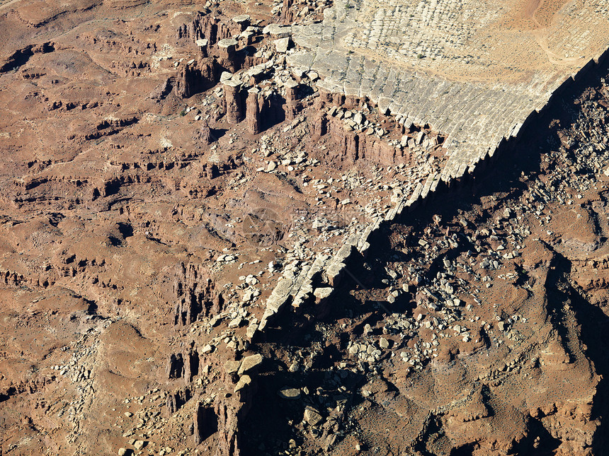 落基犹他州风景自然界地貌水平岩层砂岩地层崎岖照片鸟瞰图天线图片