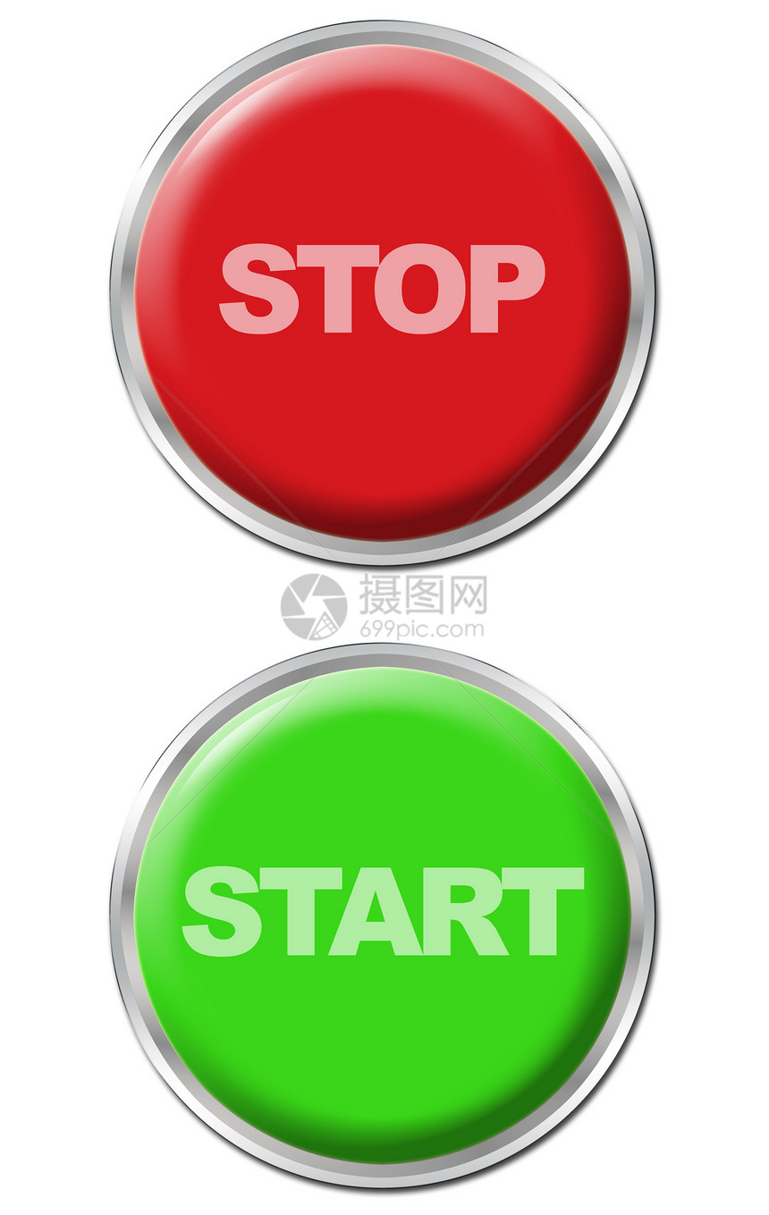按键设置工作绿色插图控制行动圆形红色图片