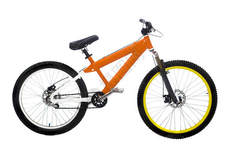 橙色自行车力量福利激流山地闲暇回旋假期行动踏板冒险背景图片