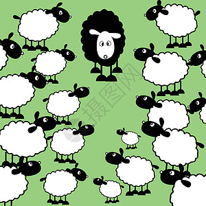 卡通绵羊背景图片