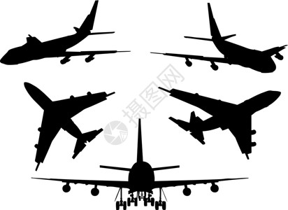 飞机黑白飞机插图绘画航班货物巡航飞行夹子引擎小路天空插画