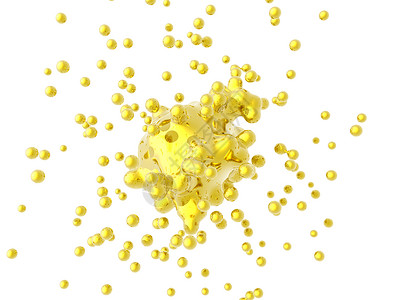 金子黄色气泡液体插图背景图片