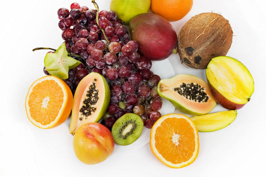 水果果核心奇异果营养菠萝木瓜食物甜点健康橙子水果图片