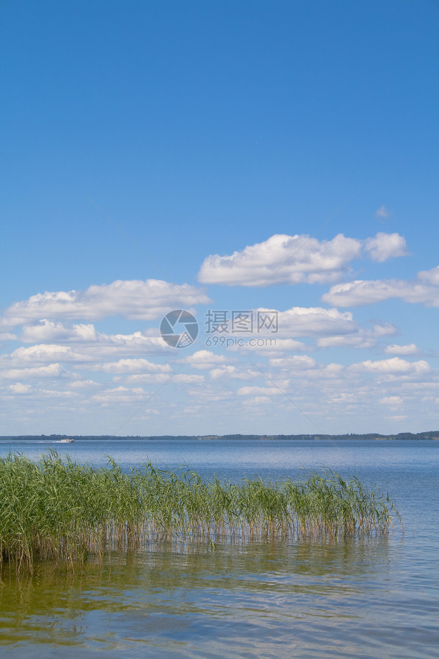 拉兹纳湖树木蓝色土地场景孤独假期远足城市视野叶子图片