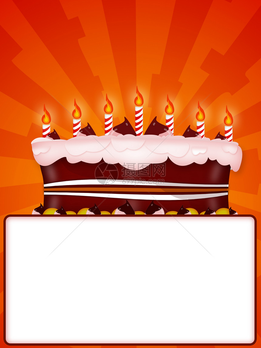 生日蜡烛派对蛋糕火焰纪念日巧克力甜点点燃周年庆典图片